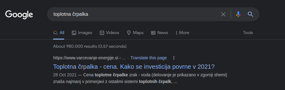 vrednost prvega mesta